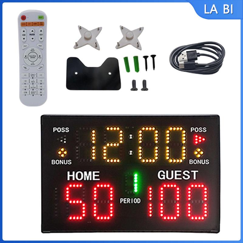 [Wishshopeehhh] Electronic Scoreboard Wall Mounted Score Clock Portable ...