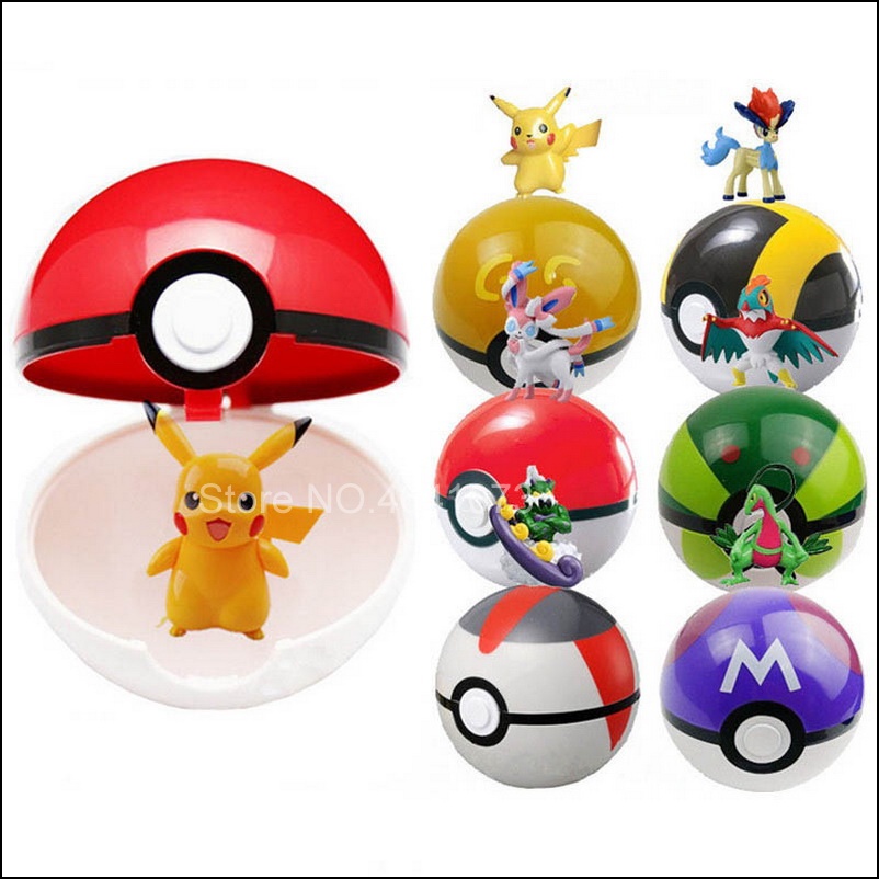 Anime Character Pokemon Pokeball Toy Cute Fairy Ball Doll Action Figure ...