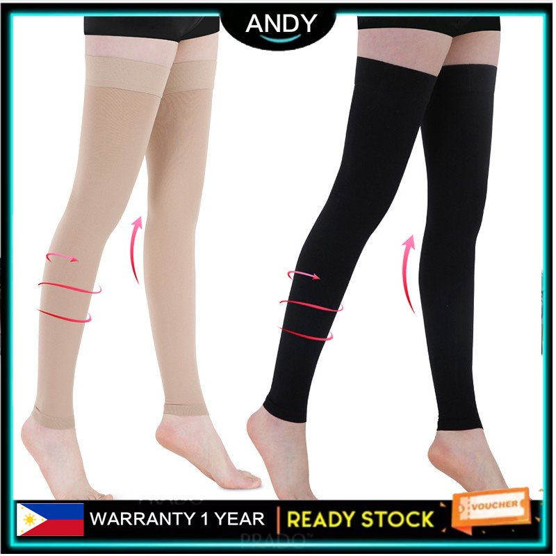 1pair Level 2 2232mmHg Thigh Compression Socks Above Knee Compression