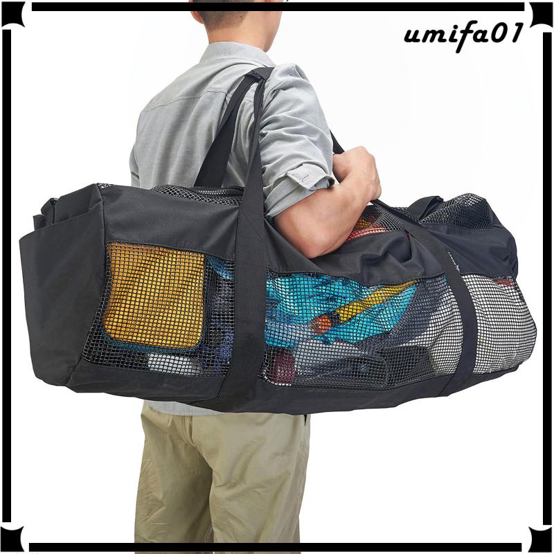 [ Mesh Duffel Bag, Diving Snorkel Gear Bags Pool Tote Bags for Hiking