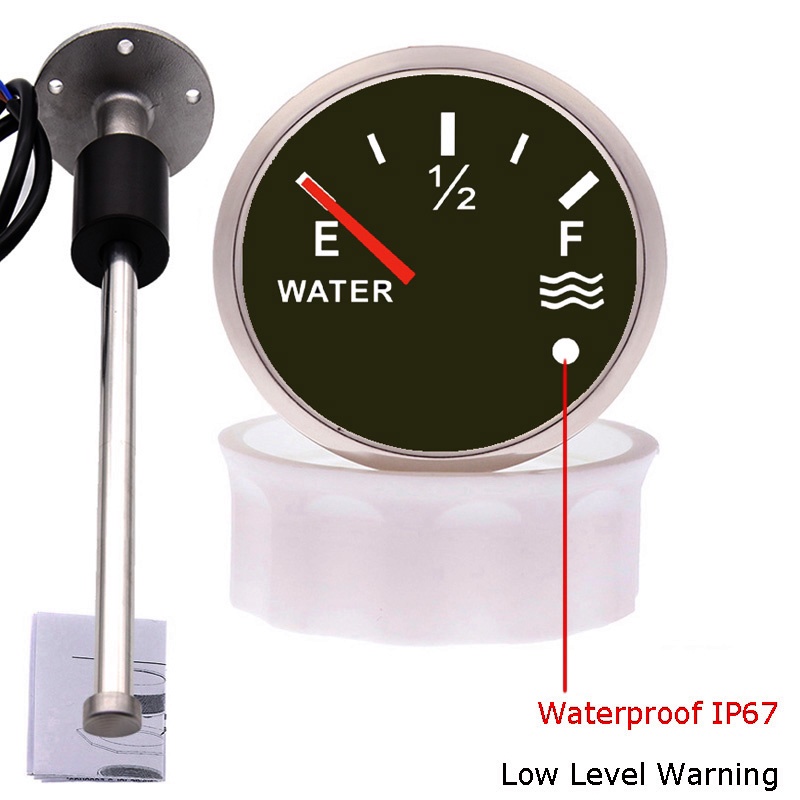 52mm Boat Car Water Level Gauge 0~190 ohm Water Level Sensor With Low ...