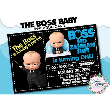 The Boss Baby v2 Invitation Cards with Envelopes (Makapal) | Shopee ...