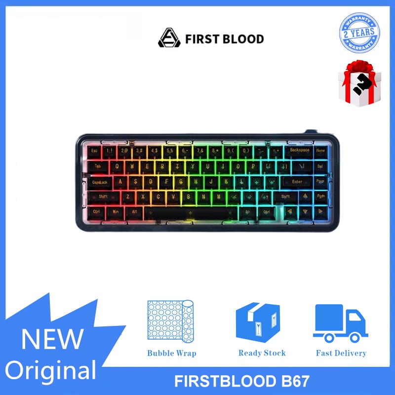 FirstBlood B67 Three -mode wireless RGB backlight hot plug -in ...