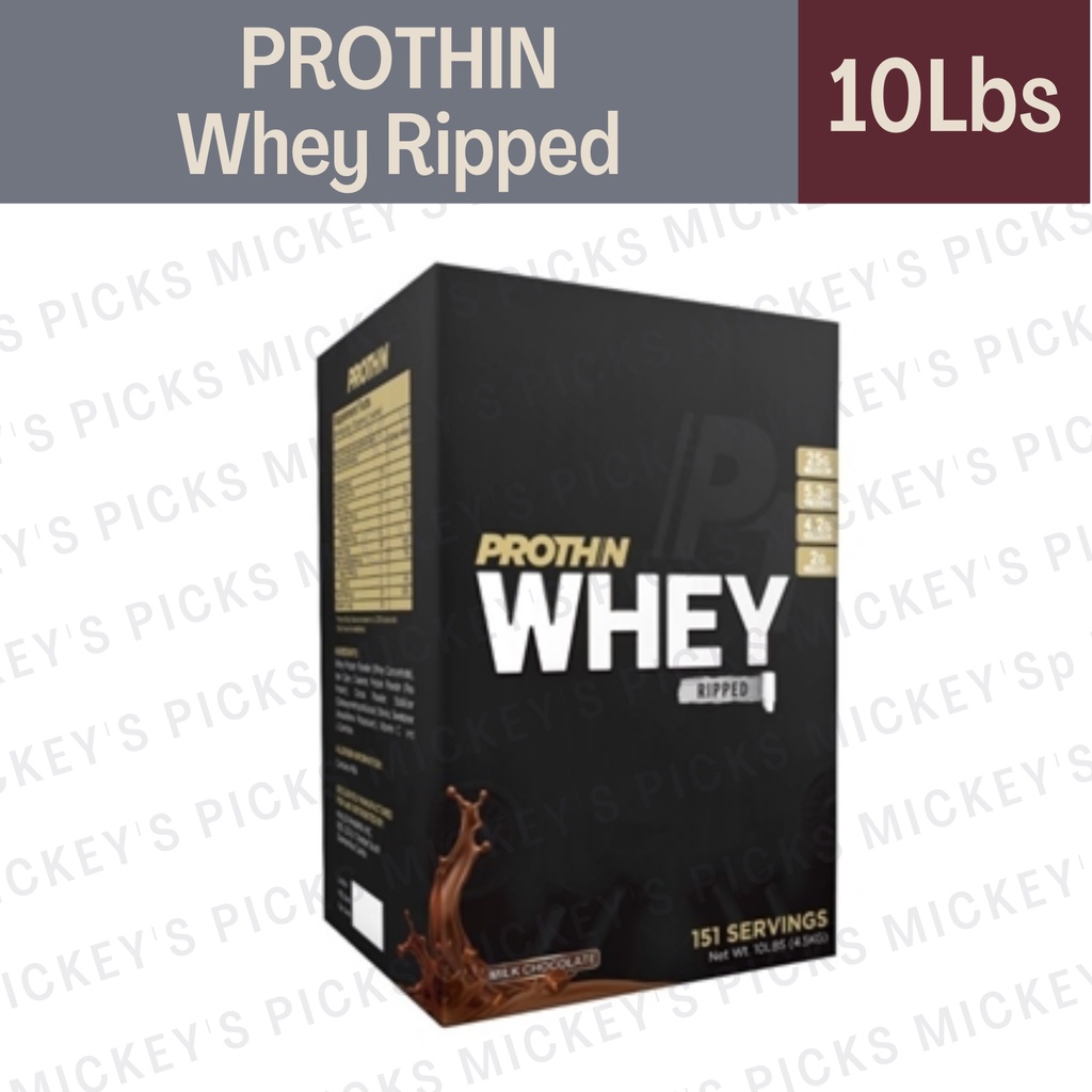 Prothin Whey Ripped Choco 10lbs (151 sachets) | Shopee Philippines