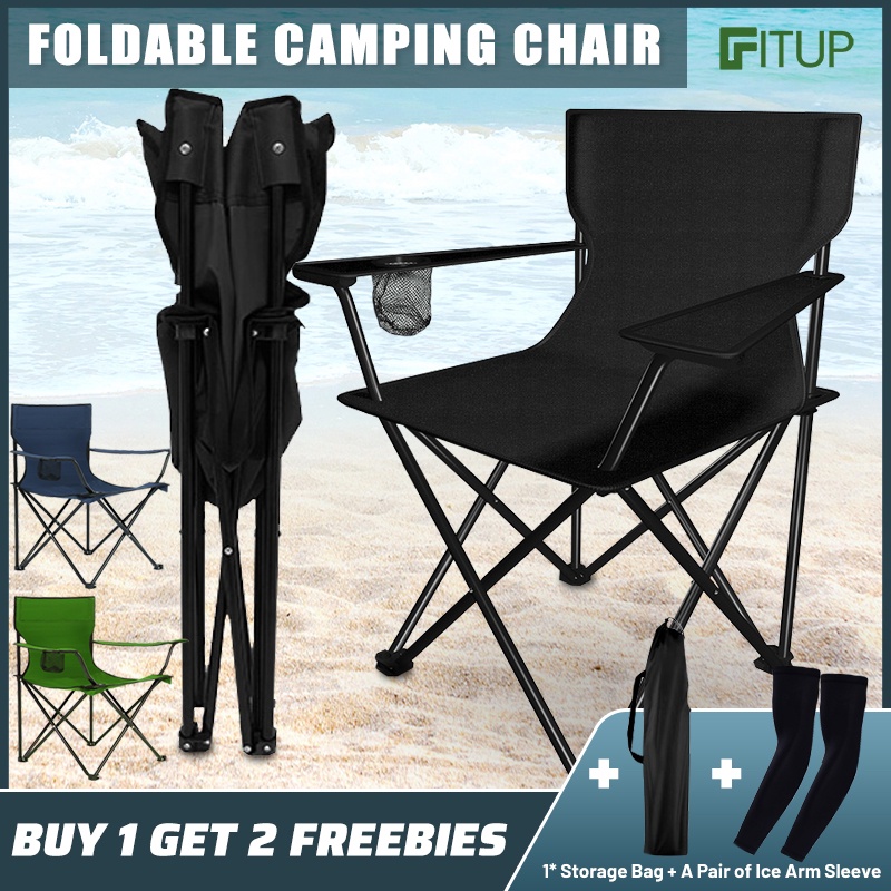 Heavy Duty Camping Foldable Chair Arm Chair Outdoor and Indoor Use Folding Chair Fishing Beach Chair Shopee Philippines