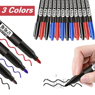4pcs Long Head Oil Markers Pens Waterproof Multi-purpose Deep Hole Metal  Thin Marker Pen Green/Red/Black/Blue Ink