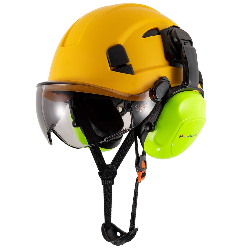 LOEBUCK American style construction work safety helmet with goggles and ...