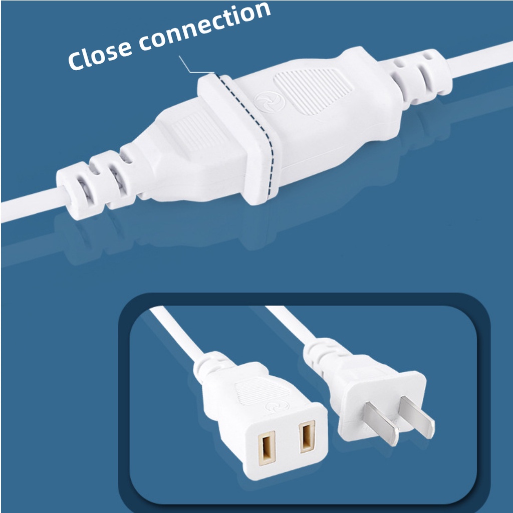 Power Cord Extension 2 Pin Dual Portable Extension Cord 2M/3M/5M WDF20