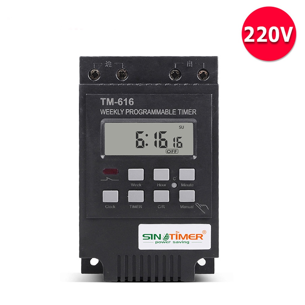 TM616 AC 220V 30A Digital LCD Power Programmable Time Switch Timer Lamp ...
