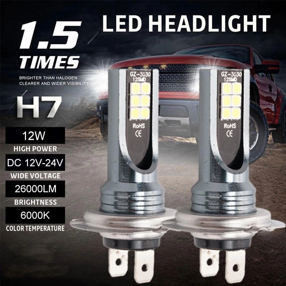 H1/H3/H4/H7 24W High Power LED Car Light Headlamp LED Headlight 6000K Auto Headlight Car Fog