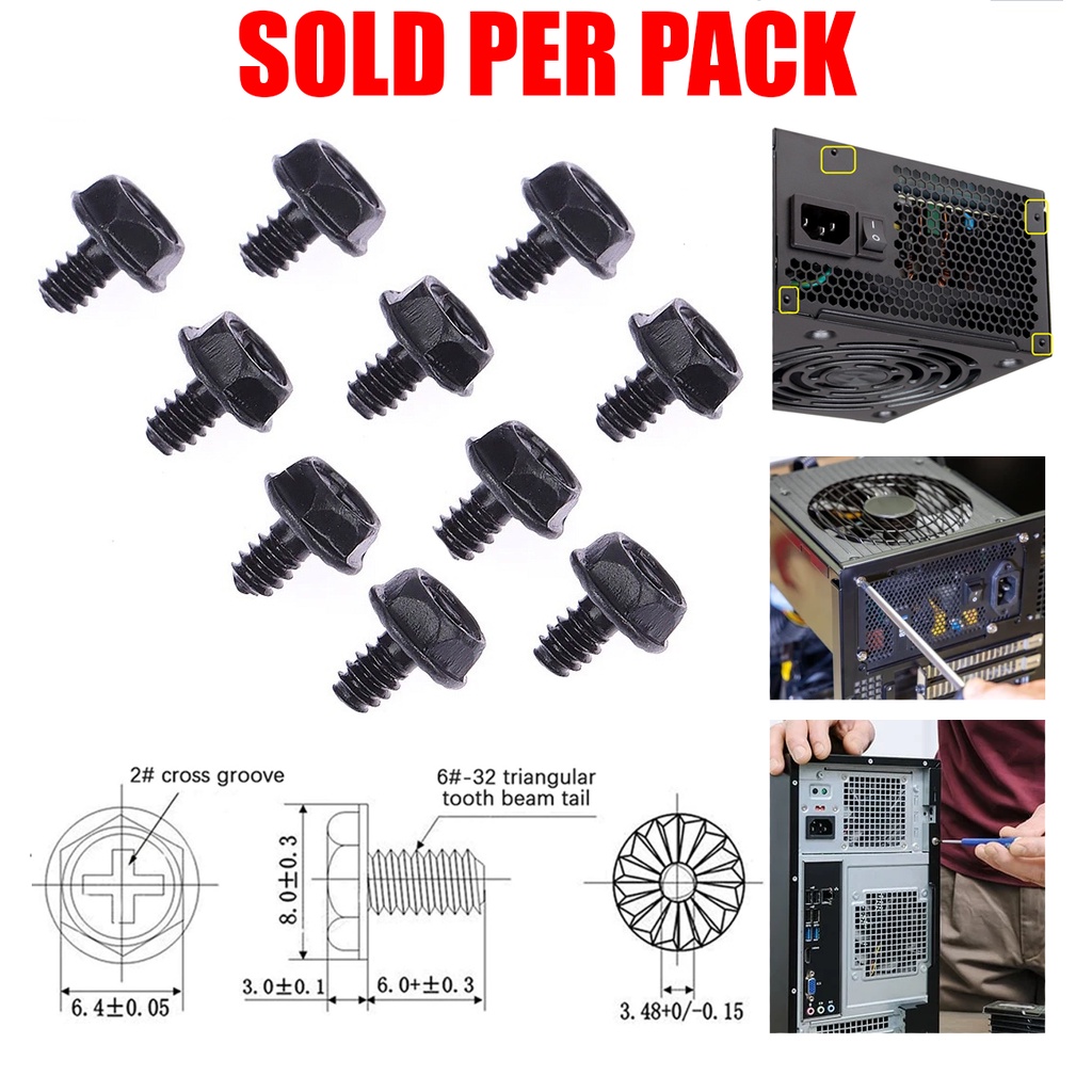 Computer Case Screw Chassis for PC Power Supply 3.5 HDD Motherboard