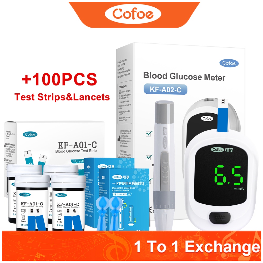 Cofoe Yice Blood Glucose Meter Kit Diabetic Blood Sugar