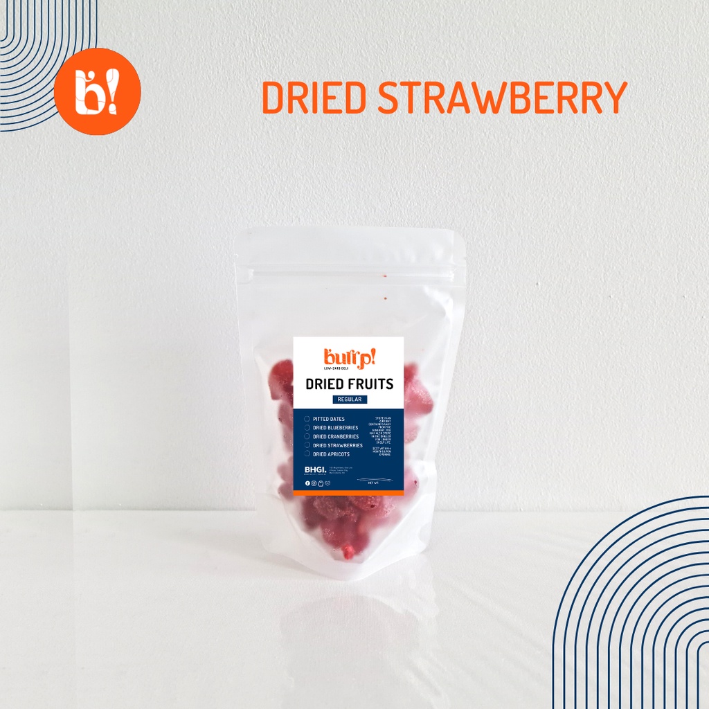 Burrp Dried Strawberries Dates Sugarfree Low Carb Keto Low Calorie