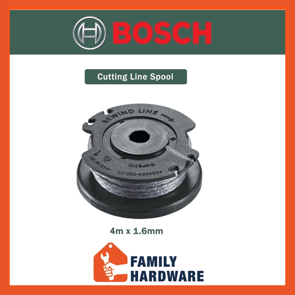 BOSCH Cutting Line Spool 4m (1.6mm) Grass trimmer Spools and Lines