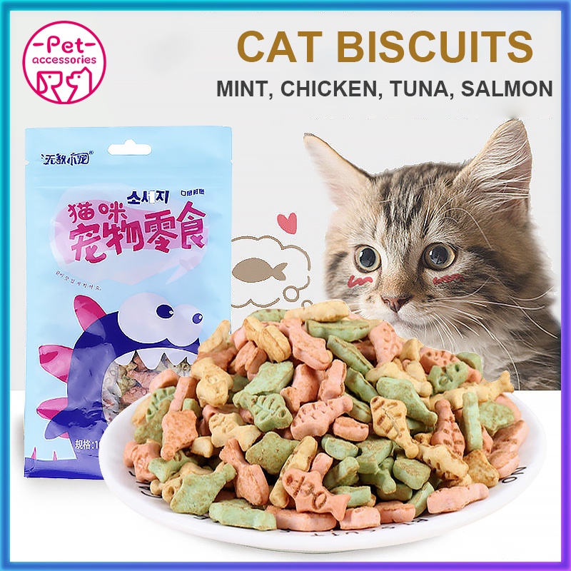 Cat biscuits treats 100g/pouch pet cookies Shopee Philippines