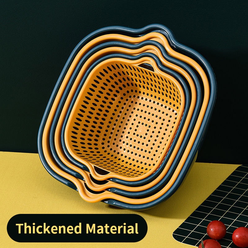 Thickened 2 In 1 Kitchen Colander Strainer Suits Dual-layer Fruit ...