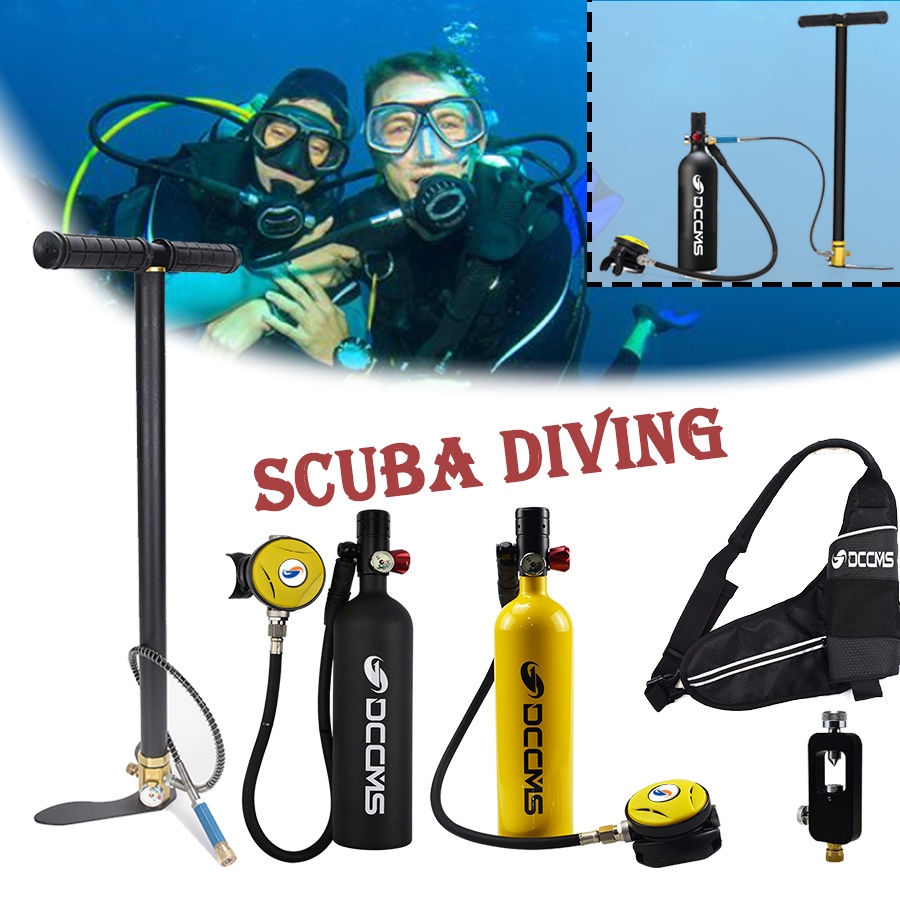 1000ml Diving Oxygen Tank Scuba Diving Lung Tank Aluminum Alloy Mini