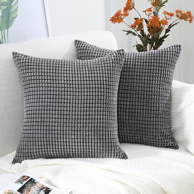 Pure Thick Cotton Throw Pillow Covers Super Soft Pillow Case Striped ...