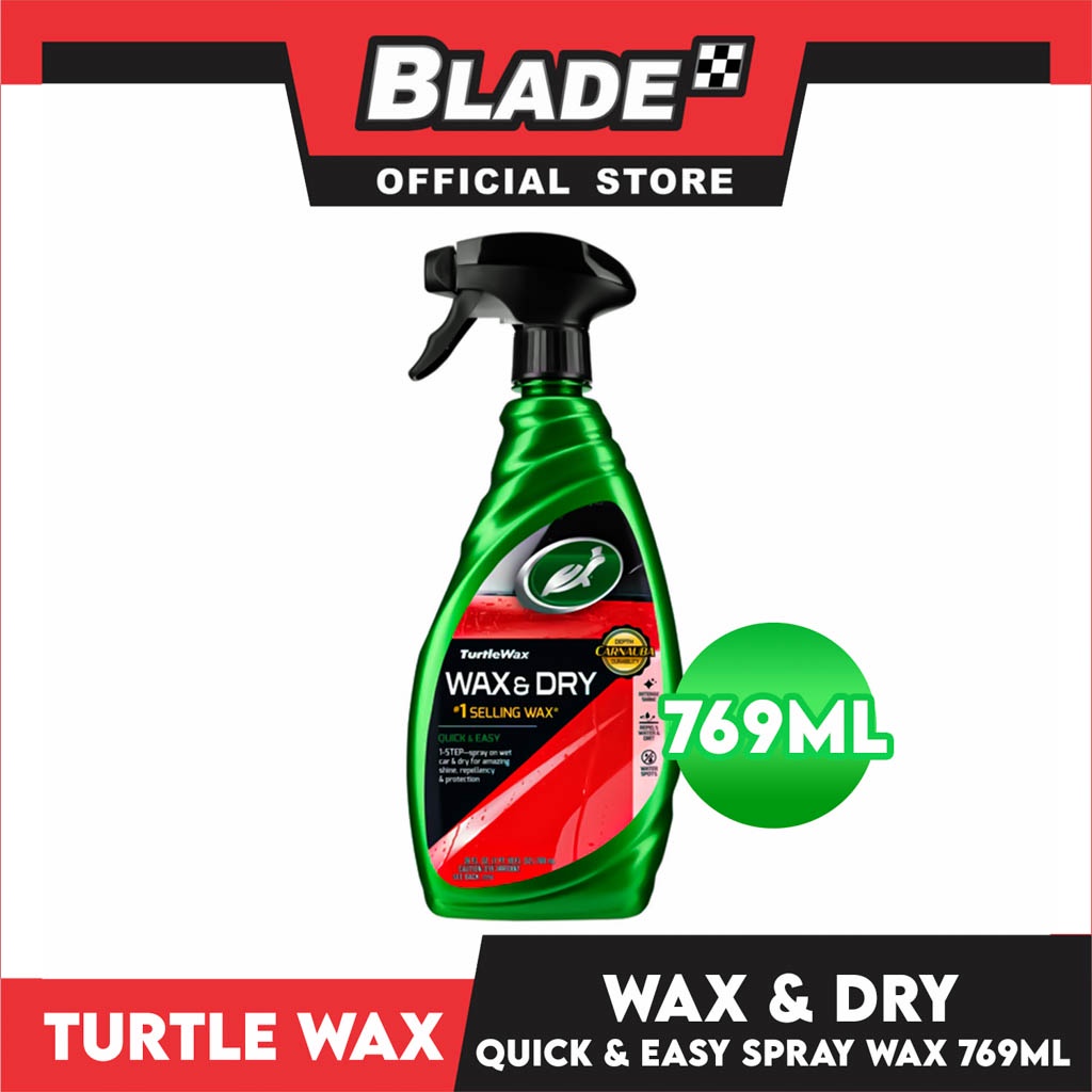 Turtle Wax, Wax And Dry Spray Car Wax 769ml Quick And Easy Shopee Philippines