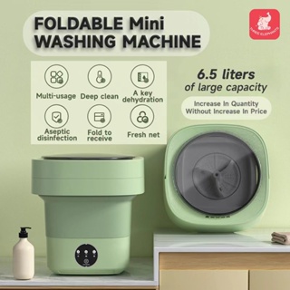 Portable Washing Machine and Dryer Combo, 6.5L Mini Folding Washing Machine  Portable with Disinfection Function, Small Portable Washer and Dryer Combo