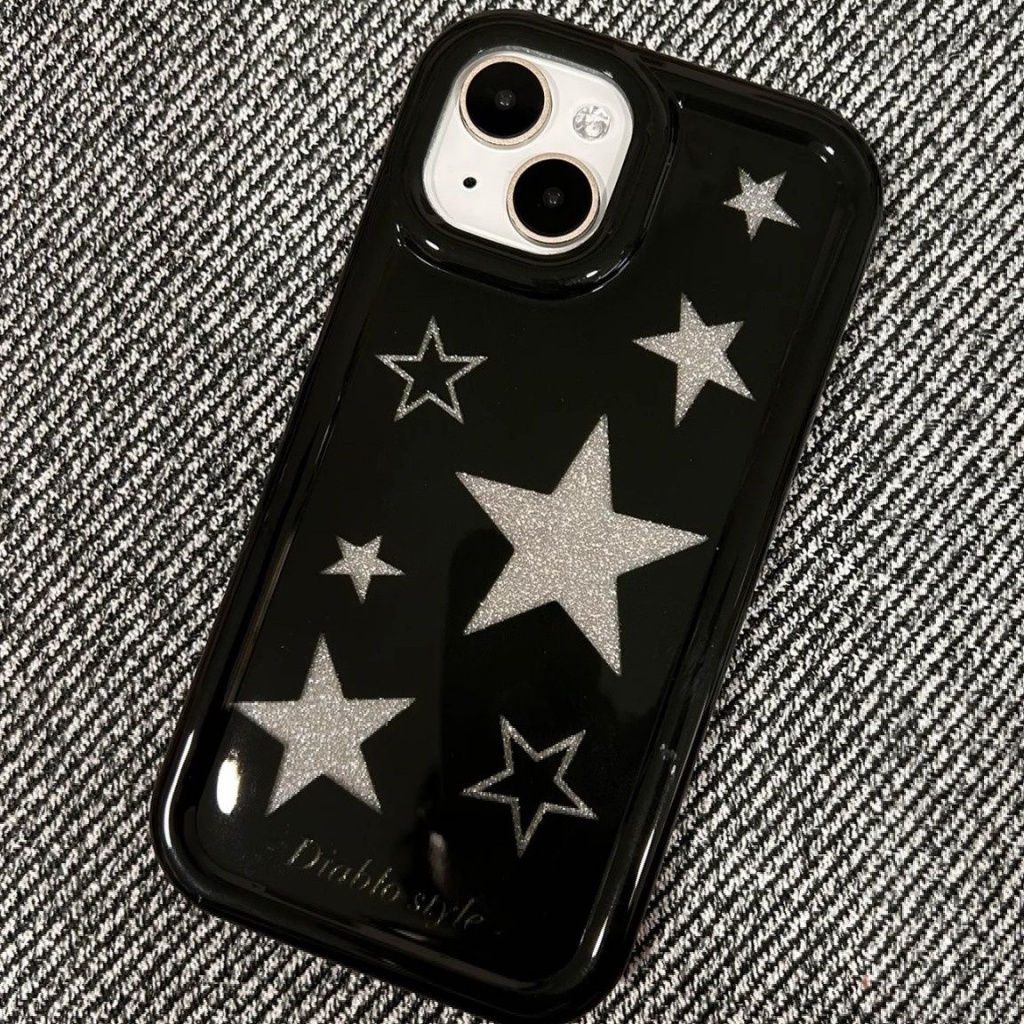 Phone Case Strobe Black Star Compatible iPhone 14 13 pro max 12 11pro