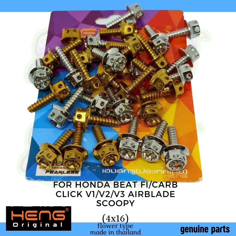 HENG BODY BOLTS (SOLD AS PER PIECE ONLY) FOR HONDA BEAT Fi/CARB,CLICK