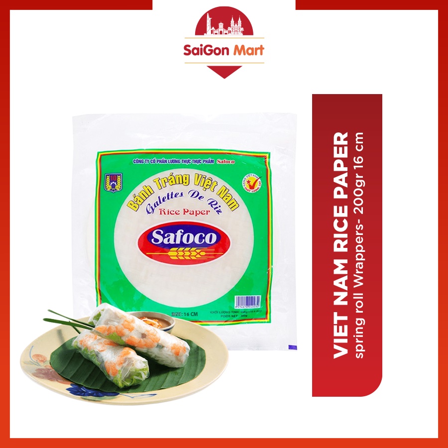 Saigonmart Vietnamese Rice Paper 200gr For Fresh Spring Roll Wrappers Shopee Philippines 1618