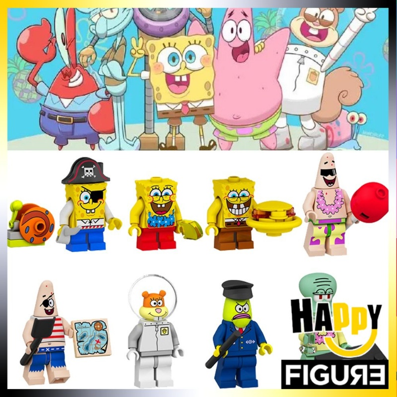 SpongeBob SquarePants FL1002 Sponge Squirrel Security Minifigures Snail ...