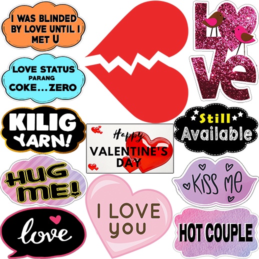 Valentines photo shop booth props