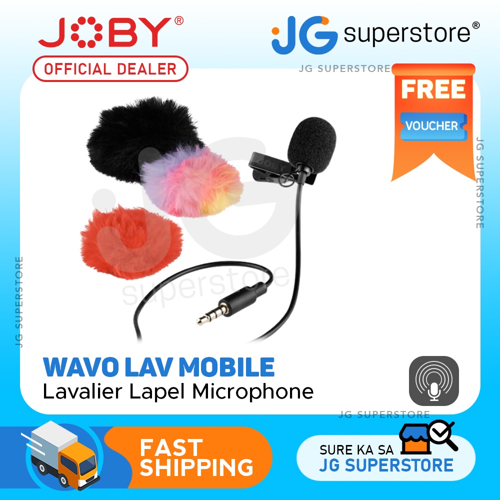 JOBY Wavo Lav Mobile ClipOn Omnidirectional Condenser Lavalier Lapel