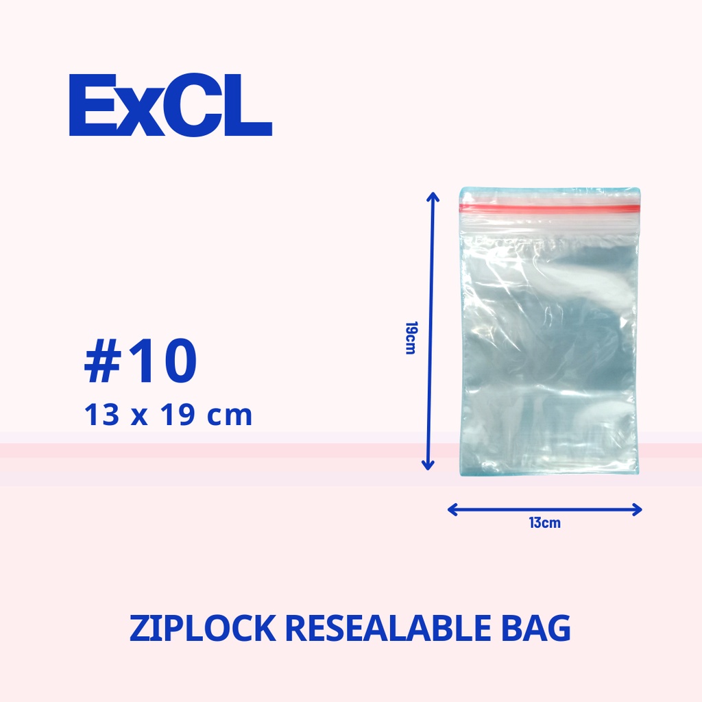 ExCL Ziplock Resealable Bag 2 (1 Pack X 100pcs) Shopee Philippines