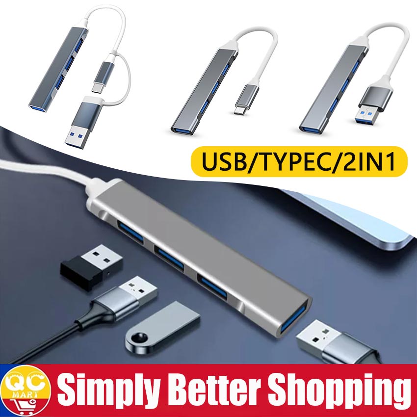 4 In 1 USB C Hub Dock Station Type-C Splitter Adapter with PD Charge ...
