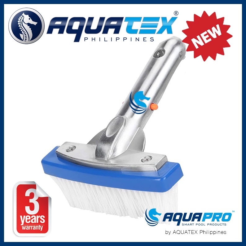 AQUAPRO Heavy Duty Pool Brush 5 inch with Nylon Bristles and Metal