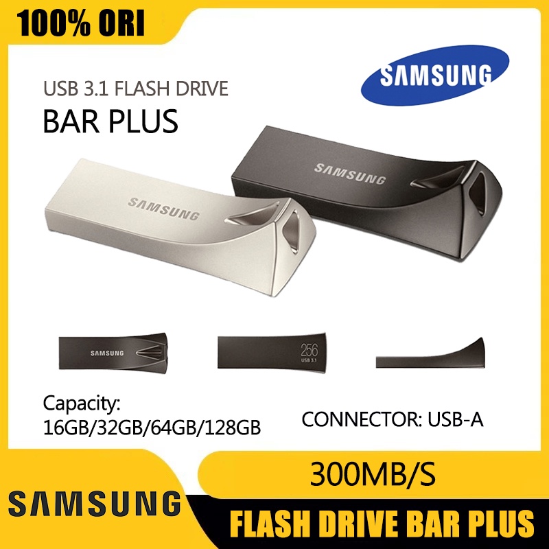 Samsung Flash Drive BAR Plus 16GB/32GB/64GB/128GB Mini Samsung Metal U ...