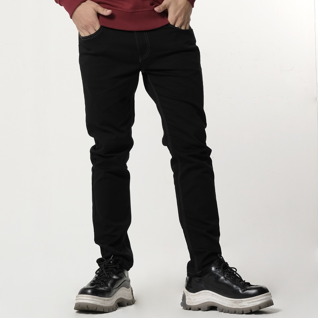 Lee Men's Black Pants - Denim | Shopee Philippines