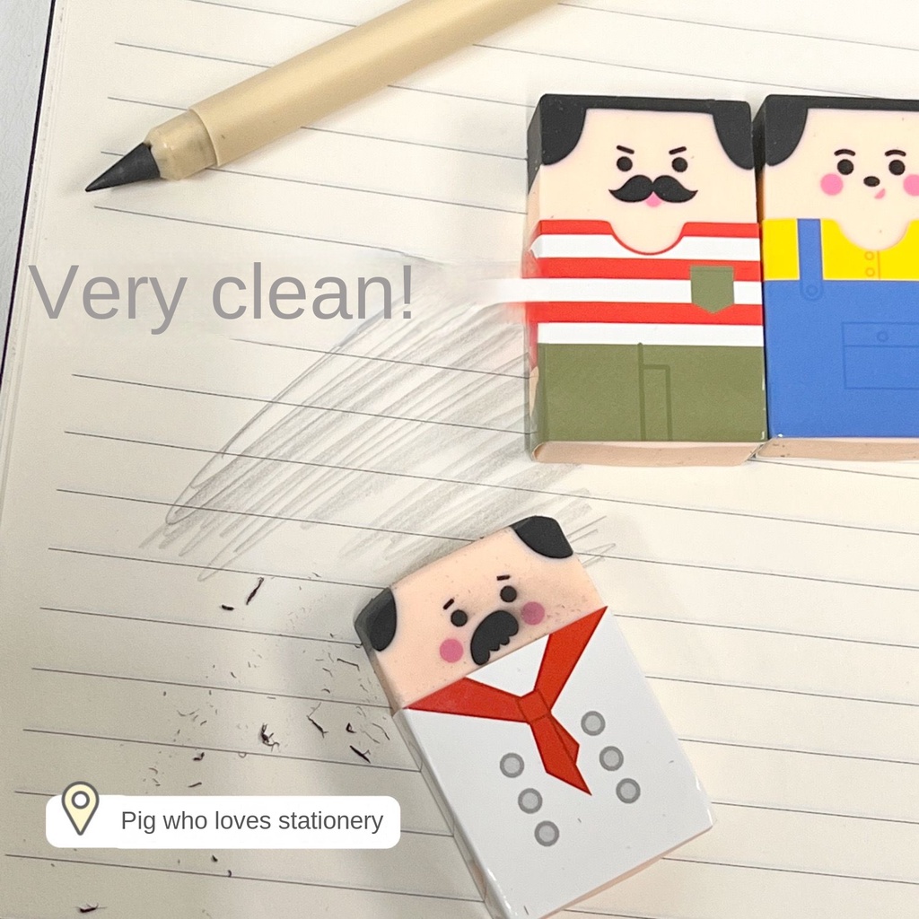 Bald eraser cute ins funny old man eraser fun student creative good