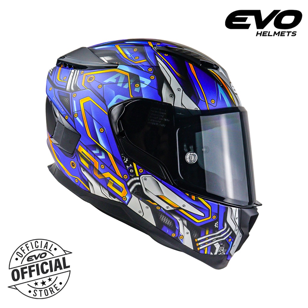 EVO AR-01 Warpath Full Face Dual Visor Helmet Motorcycle With Free ...