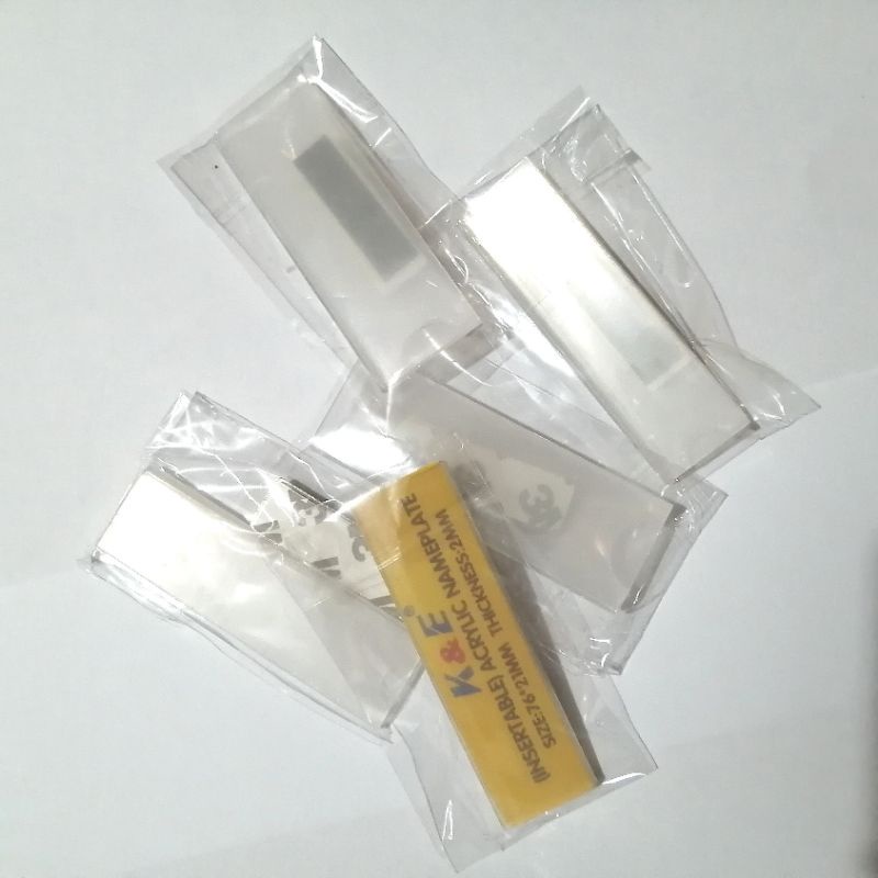 (with magnet pin)Insertable BLANK Magnetic Acrylic Nameplate(76x21mm ...