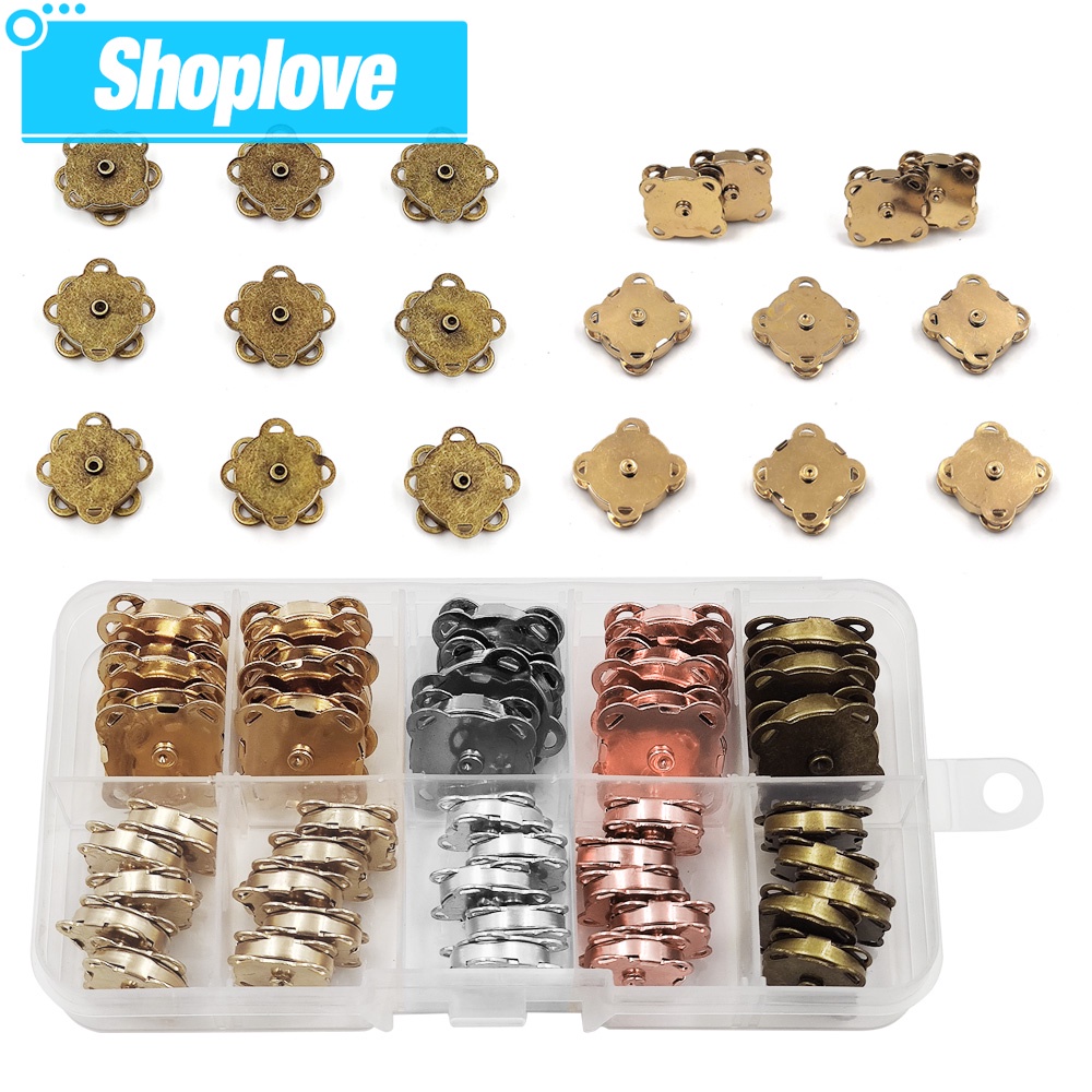 20sets/lot 10mm -18mm Metal Magnet Buckle Snap Fasteners Buttons DIY ...