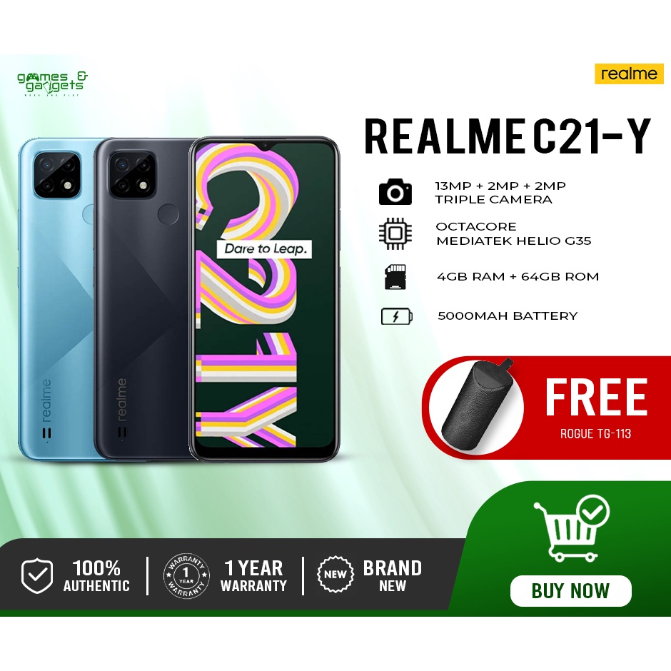 Realme C21 Y 4gb Ram 64gb Romwith Freebies Shopee Philippines