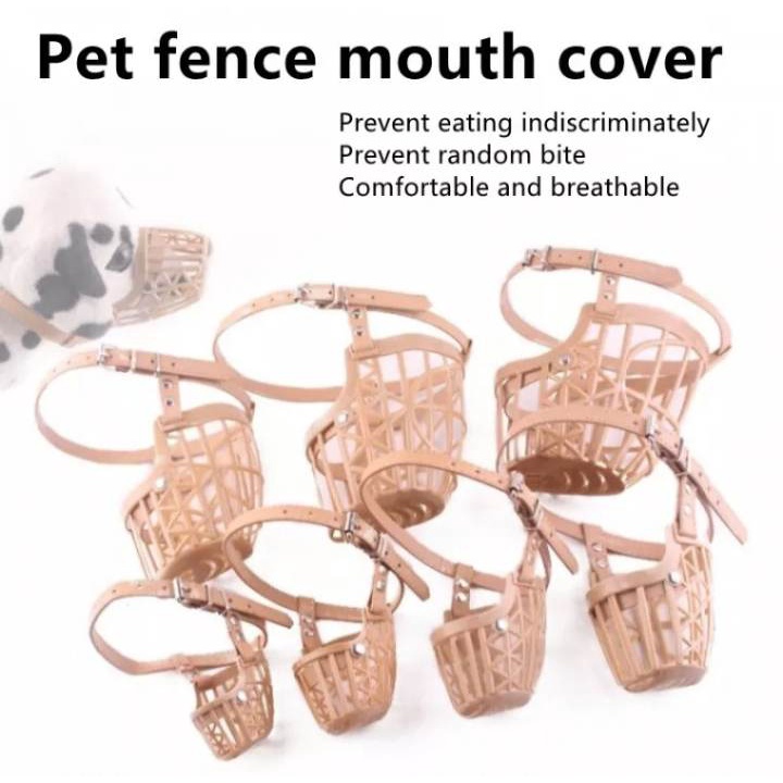 Dog Muzzle Dog Antibiting Adjustable Belt Mask Plastic Dog Masks