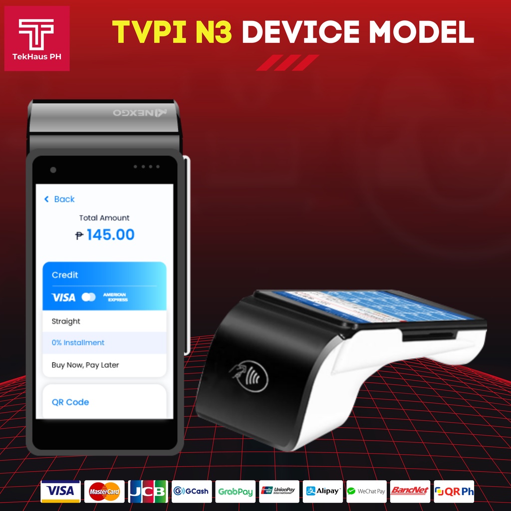 TekHaus PH N3 TVPI Debit/Credit Card Payment Swiper Machine Shopee
