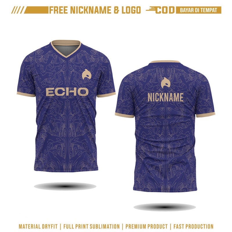 Echo M4 Jersey Latest 2023 Free Customize Nickname Name Ign Custom