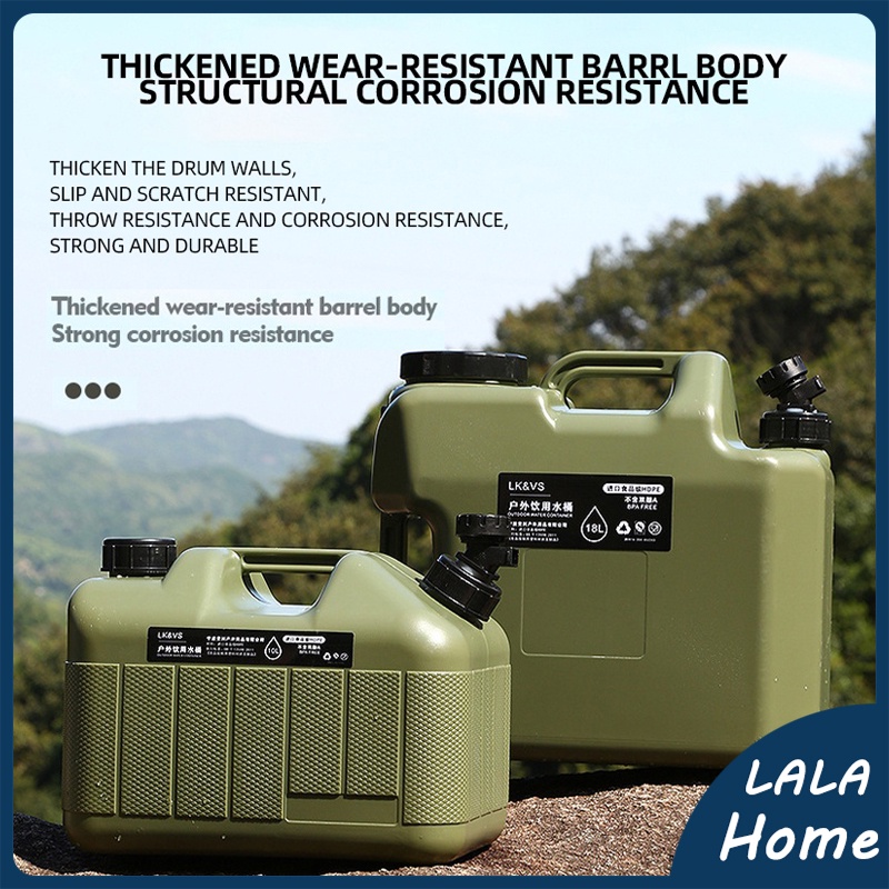25L outdoor portable bucket camping with faucet bucket household water ...