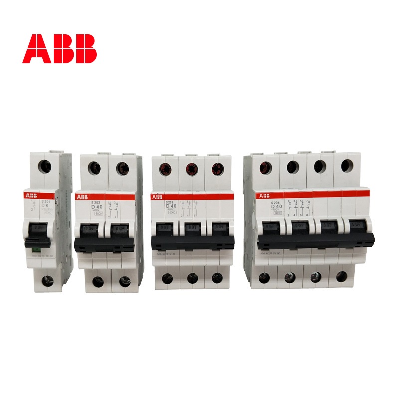 ABB Miniature Circuit Breaker S200 1P 1P+N 2P 3P 4P TYPE D 1A 2A 3A 4A