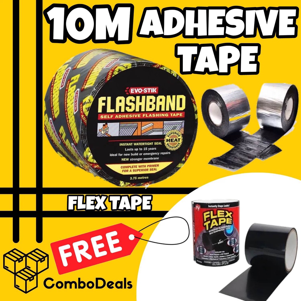 Original 10M Flashband Tape Self Adhesive -Aluminum Coating with FREE ...