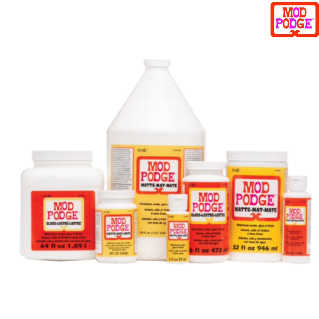 Mod Podge WaterBased Sealer Glue Finish 8oz. Gloss Matte Polymer Clay