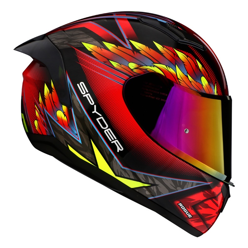 Spyder Full-Face Dual Visor Helmet ROGUE GD S8 (FREE Clear Visor) (HUB ...
