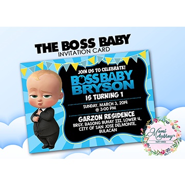 The Boss Baby V3 Invitation Cards With Printed Thick White Envelopes 