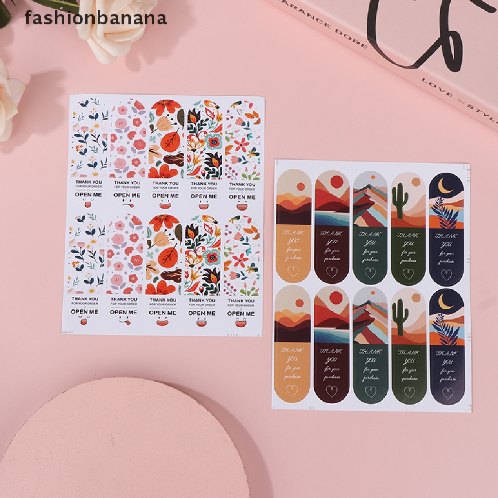 FBPH Bless 100Pcs Thank You For Your Purchase Stickers Gift Box Package ...